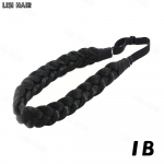 MISSQUEENi s&uuml;nteetiline klassikaline punutud peapael Naturaalsed ehtsad parukapatsid, mis sobivad naistele, t&uuml;drukutele, Cosplay kandmisele 22cm