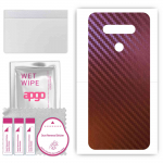 apgo skin sticker film foil vinyl for the BACK compatible with LG Q51, scratch-resistant, easy to install - Carbon Chameleon CAKA5