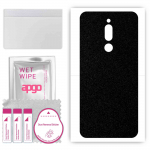 apgo Protective Skin Sticker for the back compatible with Meizu M6T, Wrap Film, Foil, Vinyl - Pattern Matte Black