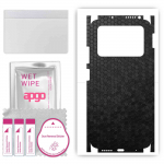 apgo Protective Skin Sticker for the back+sides compatible with Xiaomi Poco M4 Pro, Full Wrap Film, Foil, Vinyl - Pattern Black Honeycomb