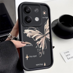 Xiaomi Poco X6 X5 13T Pro Redmi Note 12 11 Pro 10 &uuml;mbrise jaoks p&otilde;rutuskindel Candy Color Silikoonist Butterfly Matt pehme telefoni kate Redmi Note 13 4G must