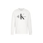Calvin Klein Puuvillane &Uuml;mmarguse Kaelusega &Uuml;lekattuva Tikandi Prindiga Huppar Meeste Pealisr&otilde;ivad Valge J320787-YAF XL