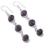 Natural Amethyst Gemstone Handmade 925 Sterling Silver Earring 2.29 c8y68