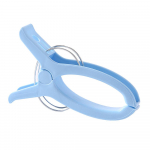 1 tk suur erksav&auml;rviline plastikust rannar&auml;tikupulgad, klambrid solaariumiteki klambrite k&uuml;lge sinine