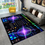 3D-DJ-muusikaekraani klaviatuuriala vaip, vaibavaip elutoa diivani uksematt koridori sisekujunduseks, sportjooga libisemiskindel p&otilde;randamatt 40x60cm(15x23in)