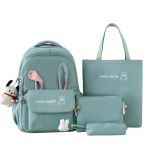 Naiste neljaosaline seljakotikomplekt, j&auml;nesek&otilde;rva &otilde;pilase koolikott, suure mahutavusega seljakaitsega seljakott roheline