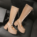 mood Comemore Suvi Naiste K&otilde;rged Saapad Mood N&ouml;&ouml;riga platvorm Kontsakingad Naistele Elegantsed Naiste Must &otilde;&otilde;nsad Lahedad Knight Botas 40 aprikoosi