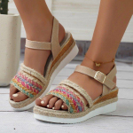 Slingback Wedge Sandaalid &Otilde;ues Suvised Kerged slaidid &Uuml;hev&auml;rvilised paksu p&otilde;hjaga Naiste kingad Naiste sandaalid 36