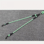 Pole enam Tangles! Peegeldav kahekordne koerarihm &ndash; vastupidav ja vastupidav v&auml;ikestele, keskmistele ja suurtele t&otilde;ugudele &ndash; 2-in-1 jalutusrihm ja kaelarihm One Size Fits All heleroheline v&auml;rv