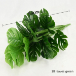 18 kahvel Monstera kunsttaimed Plastikust troopilised palmipuu lehed Koduaia kaunistus Aksessuaarid Fotograafia Dekoratiiv roheline