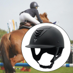 Hobuse Ratsutamise Kiiver Ratsutajatele Professionaalne Kerge Ventilatsiooniga Black 54cm to 58cm