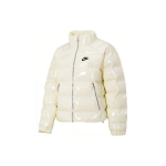 Nike l&auml;ikiv puuvillane jope p&uuml;stise krae ja logoga naiste joped valge FQ3575-113 M white