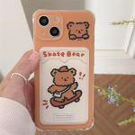 Punane Panda Apple Rula iPhone 11/12/12 Pro Max &Uuml;mbris Kaardipesa naistele. 13 Pro