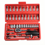 46 tk / komplekt, automaatse remondi t&ouml;&ouml;riistade kombinatsioon, k&auml;sitsi riistvara t&ouml;&ouml;riistakomplekt, masina remondi pesa mutriv&otilde;tme t&ouml;&ouml;riist 46pcs/set Red Box