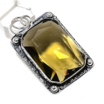 Olive Topaz Gemstone Handmade 925 Sterling Silver Jewelry Pendant 2.29 e2c25