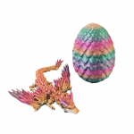 Saladuslik munaga draakon, 3D-prinditud munaga draakon, t&auml;ielikult liigendatud munadega painduv draakon, 3D-prinditud kinkem&auml;nguasi One Size