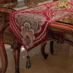 Euroopa Luksuslik Jacquard Lauajooks S&ouml;&ouml;gituba Diivanilaud TV-alus Kaunistus Tikitud lauajooksja Kaasaegne kodukaunistus 33x180cm 1pc