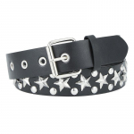 Viieharuline Star Belt Neetid Punk Decoration Teksad Isiklik v&ouml;&ouml; Naistele 112x3.8cm must