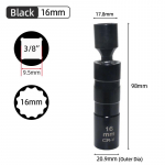 Universaalne s&uuml;&uuml;tek&uuml;&uuml;nla pesa mutriv&otilde;tme adapter magnetiline 3/8 ajam, 12 nurga s&uuml;&uuml;tek&uuml;&uuml;nla eemaldamine 14 mm 16 mm auto remondi eemaldamise t&ouml;&ouml;riist