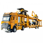 1/32 Ehitusm&auml;nguasi Transpordis&otilde;idukite Mudelm&auml;nguasi Sulamist Valatud Kahekihiline Veoauto M&auml;nguasi T&otilde;mmatav Heli ja Valgustusega S&otilde;iduk Poistele Kingitus kollane