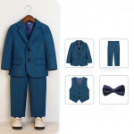 Lapsed poisid, valged bleiservestid, p&uuml;ksid lastele, pulmaballi &uuml;likond beebipoisi elegantne kleidipidu 130cm roheline