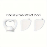 Magnetilised sahtlilukud, n&auml;htamatud peidetud lukud, multifunktsionaalsed turvalukud, liimiga lukud 1pc key+ 2pcs locks