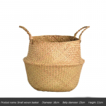 Pajuvitspunut korviga m&auml;nguasjade organiseerija Kokkupandav rotangist mereheina hoiukorv Pesu Punutud korv Taimede lillepott Kodu Aia jaoks S