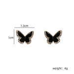 Korea kristallist liblikast k&otilde;rvar&otilde;ngad unikaalsed musta v&auml;rvi emailiga geomeetriline isiksus naiste ehted