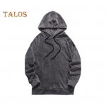 Meeste s&uuml;gistalvine kapuuts, &uuml;hev&auml;rviline pingutusn&ouml;&ouml;r pikkade varrukatega, paks pl&uuml;&uuml;s kapuutsiga vaba igap&auml;evaseks kandmiseks vabaaja sporditopp M kaamel