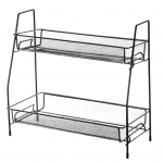 S&auml;ilitusrest Kahekihiline &otilde;&otilde;nes drenaaž roostevabast terasest Suurep&auml;rane kandev&otilde;imega kosmeetiline korraldus Vannitoa lauaarvuti Panipaik riiul K&ouml;&ouml;gi maitseainete hoidik must