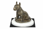 Bull Terrier, Bully III - dog figurine, figure on a white base, trophy for Art-Dog dog show exhibition