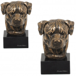 Rottweiler, Rott, Rottie - Dog statue, bust on stone base, sculpture, trophy for dog show by Art-Dog brand