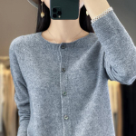 Naiste ka&scaron;miirist sviiter Qinghe ka&scaron;miir 30% ka&scaron;miir 70% vill s&uuml;gis-talvine ka&scaron;miir pullover pehme ja soe XL hall v&auml;rv