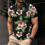 Meeste golfis&auml;rk vabaaja sportlik V-kaelusega soonikkrae l&uuml;hikeste varrukatega, moodne vabaaja &uuml;hev&auml;rviline, tavaline kevad-suvise sobivusega L roheline