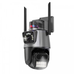 2MP+2MP juhtmevaba monitoriga kaamera kahe objektiiviga seinakinnitusega nutikas WiFi kaamera veekindel v&auml;rviline &ouml;&ouml;