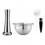 Roostevabast terasest korduvkasutatavad kohvipadjad Nespresso jaoks VertuoPlus korduvt&auml;idetavad kapslid VertuoLine'i masinatele Raha s&auml;&auml;stvad kohvikapslid roostevabast terasest A