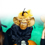 Maskeraadi mask, Halloweeni peo vintage stiilis kogu n&auml;gu, Halloweeni kost&uuml;&uuml;mide aksessuaarid, kuld