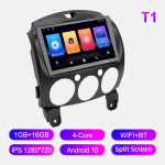 Android Autoraadio Mazda 2 2007-2014 jaoks Multimeediapleier Peakomplekt Stereo GPS-navigatsioon BT WIFI 1+16GB 1+16GB black