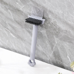 2in1 kammipuhastushari juukseharja puhastusvahend rehakammi sisseehitatud t&ouml;&ouml;riist Mini juuste mustuse eemaldaja juuksetolmu eemaldamiseks koduses salongis kasutamiseks hall v&auml;rv