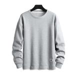 Meeste s&uuml;gistalvine dressipluus &Uuml;mara kaelusega, pikkade varrukatega avara vahvlitekstuuriga &uuml;hev&auml;rviline pehme soe pullover T&auml;navar&otilde;ivad keskmise pikkusega T-s&auml;rgi topp 3XL gray