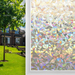 Vikerkaarakna kile vitraažkleebis Vin&uuml;&uuml;l elektrostaatilised kleebised p&auml;ikesep&uuml;&uuml;dja ​​kleebis p&auml;ikesep&uuml;&uuml;dja ​​kodu privaatsuskaitseks