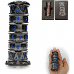Dragonstone Keep Roulette t&auml;ringute keerutaja DND t&auml;ringukomplekti jaoks, 7-&uuml;hes draakoni metallik D&D t&auml;ringukomplekt, RPG rollim&auml;ngu lauam&auml;ngu kingitus style 1