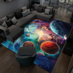 3D Multika Universumi Vaip - Suur, T&auml;ielikult Kattev Vaip Magamistuppa, Elutuppa v&otilde;i Diivanile Universe Planet-2, 200*300cm