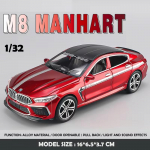 Uus simulatsioon 1:24 BMW M8 Supercar sulamist automudeli heli ja valgus, t&otilde;mmake tagasi survevalatud laste m&auml;nguasjade kollektsiooni s&uuml;nnip&auml;evakingitus punane