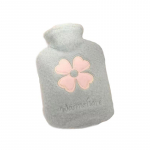 Hot Water Bottle Soft Cover Clover Pattern Cute Warm Water Bag Keep Warm in Winter Portable Hand Warmer Supplies