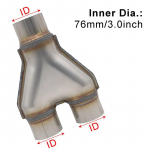 Auto 409 roostevabast terasest v&auml;ljalasketoru modifitseeritud Y-t&uuml;&uuml;pi kolmesuunaline HX neljasuunaline &uuml;hendustoru 51 57 63 76 mm