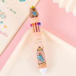 Cartoon Capybara 10-v&auml;rviline pastapliiats, armas 0,5 mm v&auml;rviline tindiga geelpliiats kooli kontoritarbed kirjatarbed mitmev&auml;rviline pliiats A4