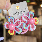 2 tk. Uus armas v&auml;rviline plokklilled Printsess Peakatted Laste Elastsed Juuksepaelad Laste Juuksen&ouml;&ouml;rid T&uuml;drukute Juuste Aksessuaarid roosa