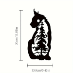Wolf Monogram Metal Sign Unikaalne seinakaunistus sise- ja v&auml;listingimustes Stiilne hundihobi riputamine Ideaalne jahi- ja metsloomade kingitus heleroheline v&auml;rv