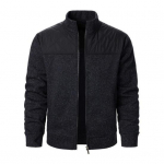 S&uuml;gistalvine meeste jope, silmkoeline lapiline t&otilde;mblukk suletav alus krae kardigan pikkade varrukatega keskmise pikkusega &otilde;huke termomantel M